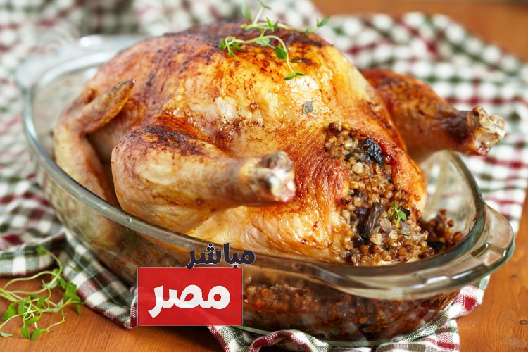 وصفة دجاج محشي ومشوي