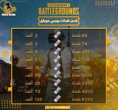 شحن شدات ببجي