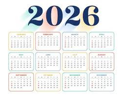  جدول الاجازات شهر يناير 2026