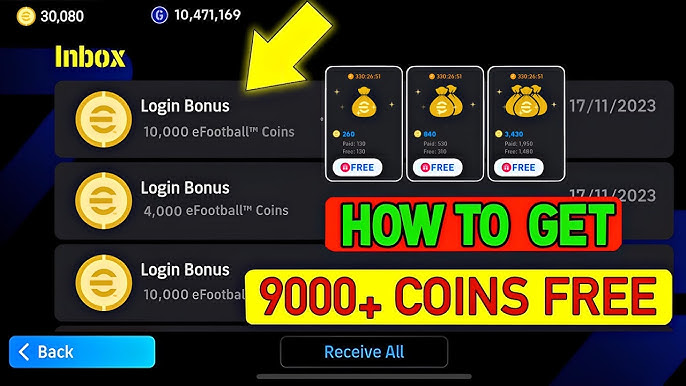 شحن كوينزات eFootball مجانًا