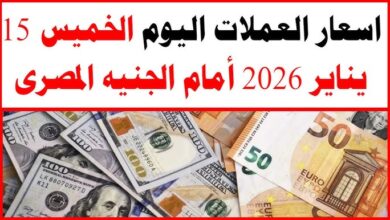 اسعار العملات اليوم