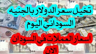 سعر صرف الدولار مقابل الجنيه السوداني