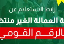 لينك الاستعلام عن منحة العمالة الغير منتظمة بالرقم القومي 2026