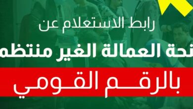 لينك الاستعلام عن منحة العمالة الغير منتظمة بالرقم القومي 2026