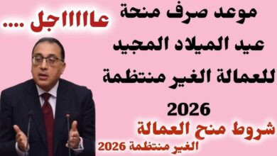 منحه العماله الغير منتظمه 2026
