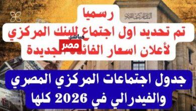 مواعيد اجتماع البنك المركزي المصري 2026