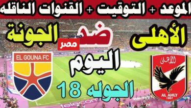 مباراة الاهلي والجونة اليوم