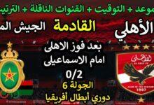 قائمة الاهلي لمباراة الجيش الملكي المغربي