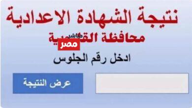 نتيجة الشهادة الإعدادية 2026 بالقليوبية